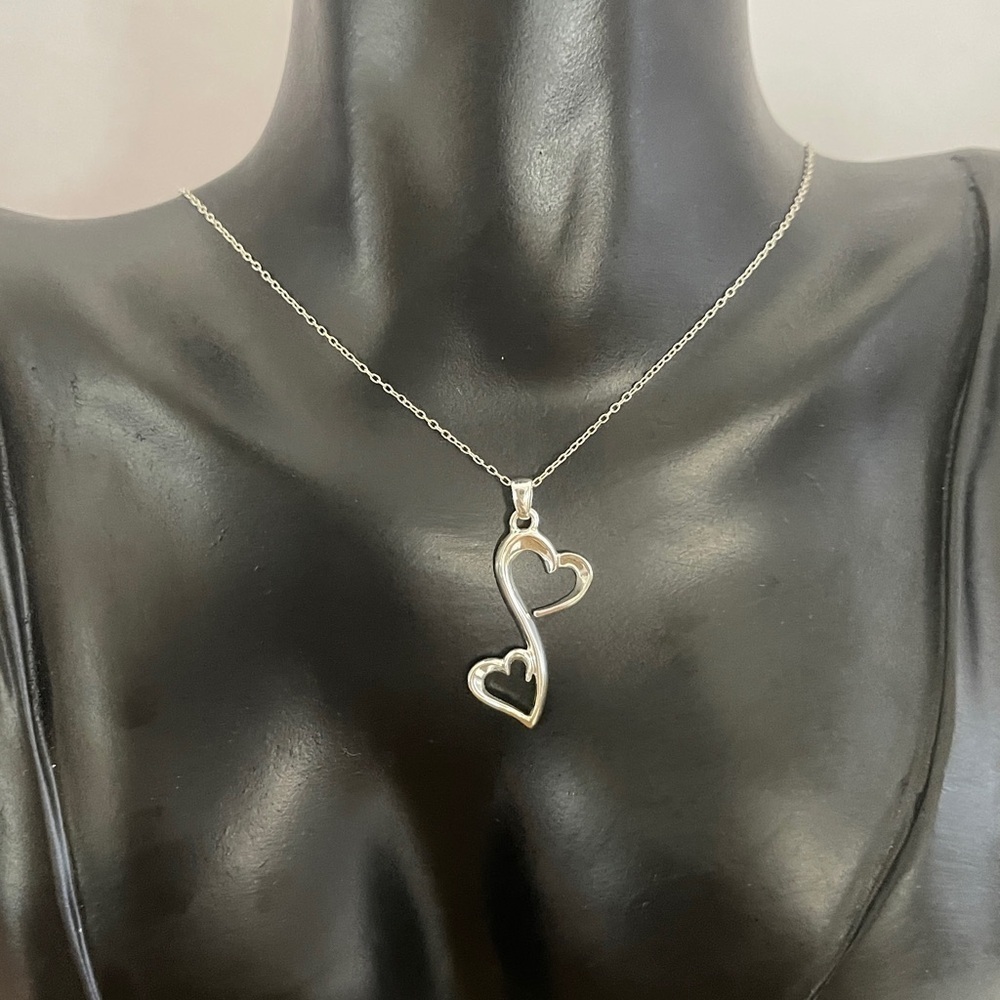 Mother heart Sterling silver necklace